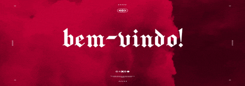 a red background with the words bem-vindo written in white