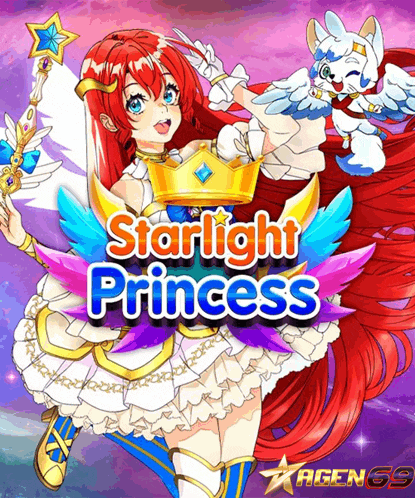 a poster for starlight princess has a girl with red hair