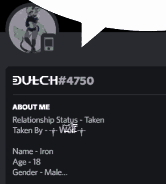 dutch # 4750 's about me page has a picture of a wolf on it