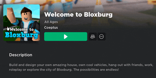 a video game called welcome to bloxburg is being played on a computer screen