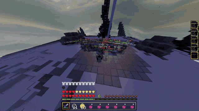 a screenshot of a minecraft game with a bunch of people playing