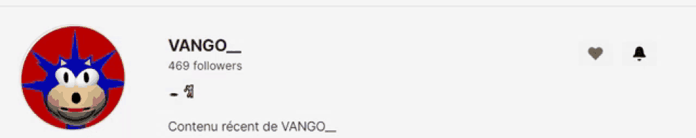 a picture of a cartoon character named vango with 489 followers