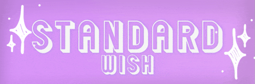 a purple background with the words standard wish written on it