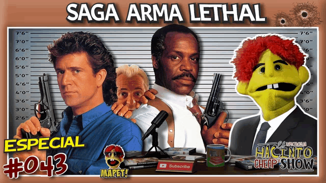 a poster for saga arma lethal featuring a puppet