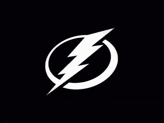 a lightning bolt is in a circle on a black background