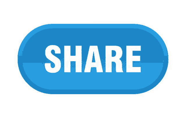 a blue share button with the word share written on it