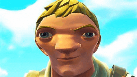 a close up of a man 's face in a video game .