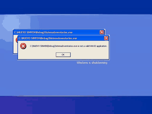 a computer screen that says windows is shutdowning on it