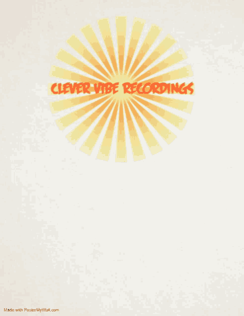 a logo for clever vibe recordings with a sunburst in the middle