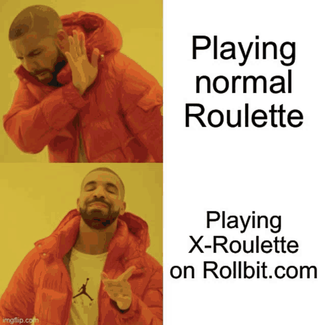 a drake meme about playing normal roulette