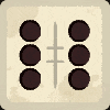 a pixel art illustration of three circles and a cross .