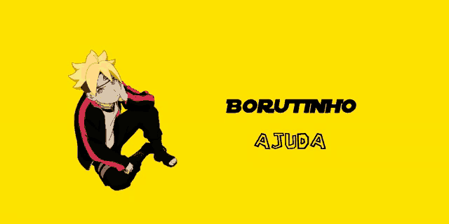 a yellow background with borutinho ajuda written in white