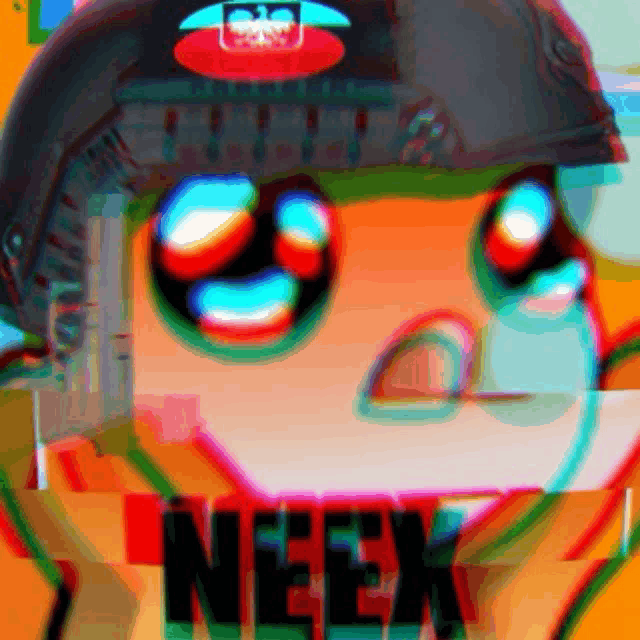 a blurry picture of a person with the word neex in the bottom right corner