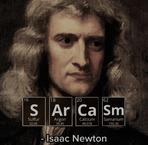 a portrait of isaac newton with the periodic table of the elements behind him