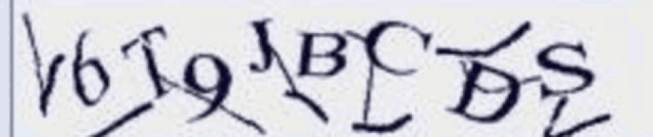 a close up of a person 's handwriting with the letters a b c d e f g h i and j