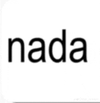 the word nada is on a white background .