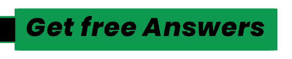 a green sign that says get free answers