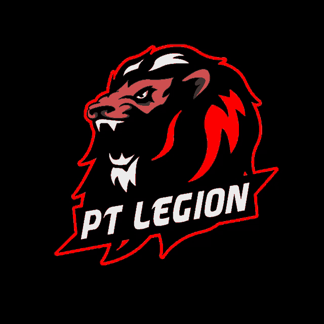 a logo for pt legion with a black background