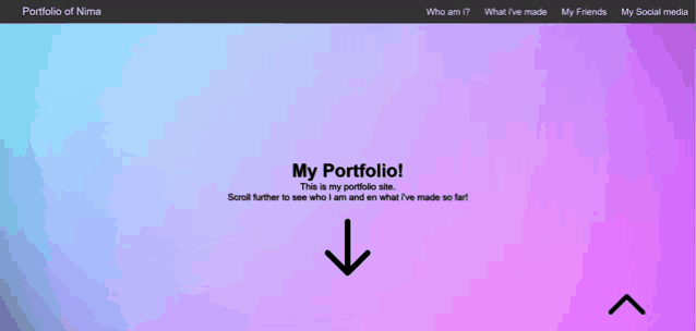 a website that says my portfolio on the top of it