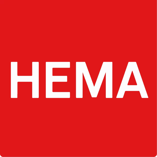 a red sign with the word hema on it