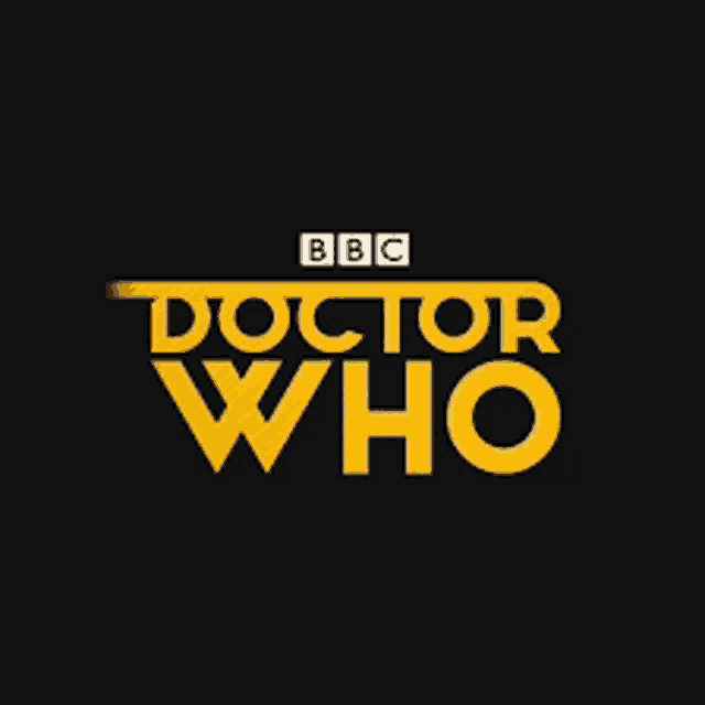 a logo for bbc doctor who is displayed on a black background