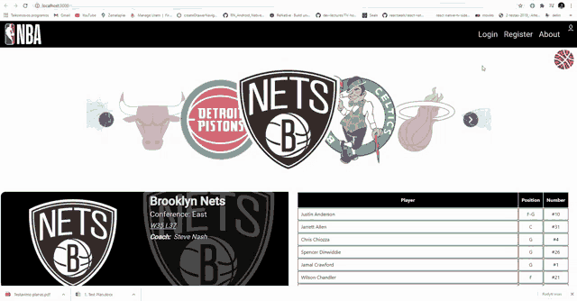 a screenshot of the nba website shows a basketball with a flaming hoop around it