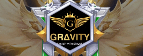 a logo for gravity family with etiquette is displayed