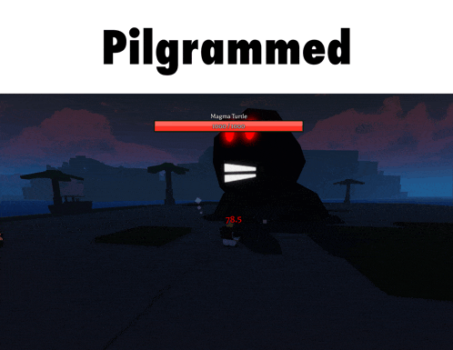 a screenshot of a video game that says pilgrimmed on the top