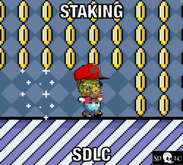 a pixel art illustration of a sdlc staking