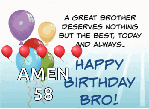 a birthday card for a great brother with balloons