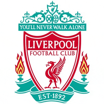 the logo for the liverpool football club has a shield with a bird on it