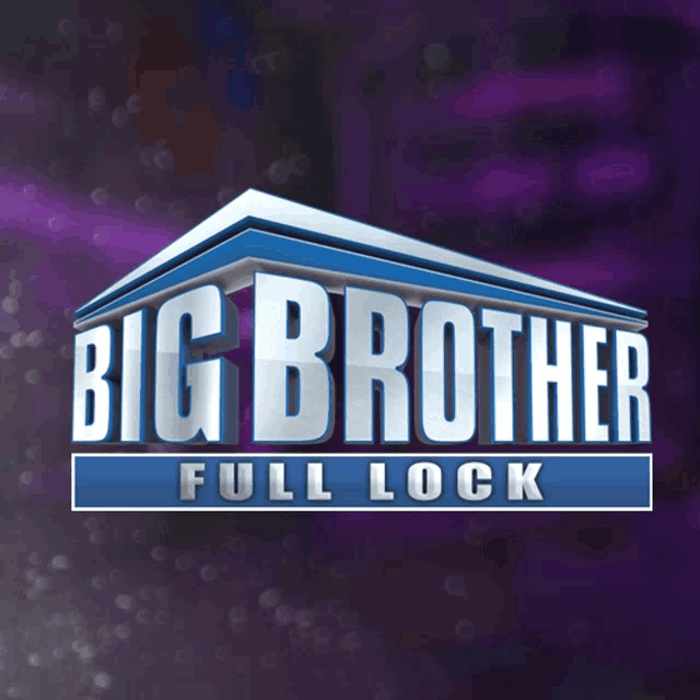 a logo for big brother full lock with purple background