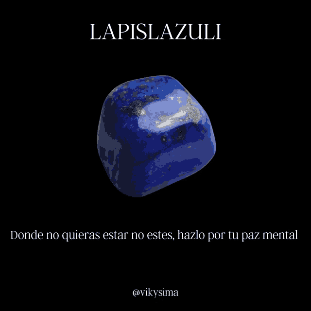 a picture of a blue stone with lapislazuli written above it