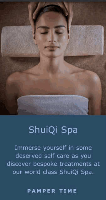 a woman is getting a massage from someone at shuiqi spa