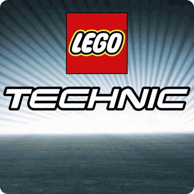 a logo for lego technic is shown on a gray background