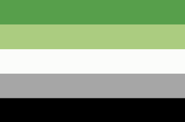 a green , white and gray flag with a black stripe on the bottom .