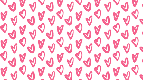 a pattern of pink hearts on a white surface