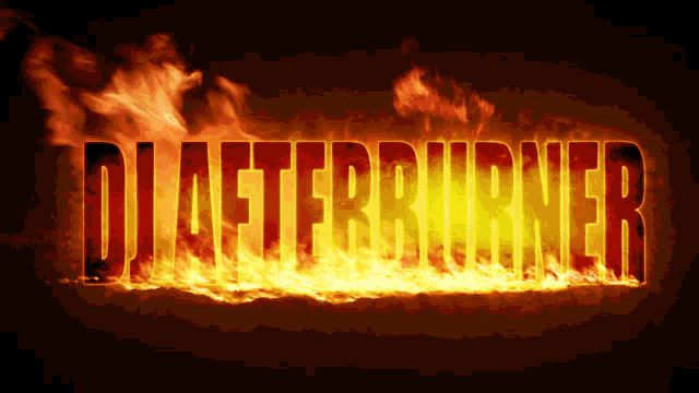 the word diafterburner is surrounded by flames