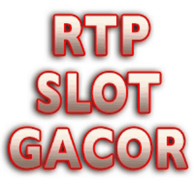 a logo for rtp slot gacor with red letters