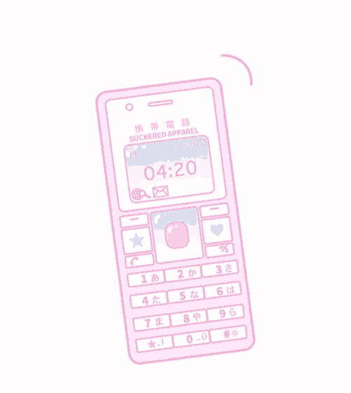 a pink cell phone that says suckered apparel on the front