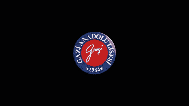 a logo for gazi anadolu lisesi with a black background