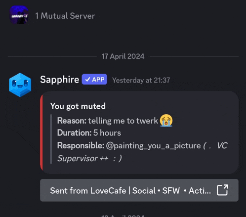 a screenshot of a conversation between sapphire and someone else