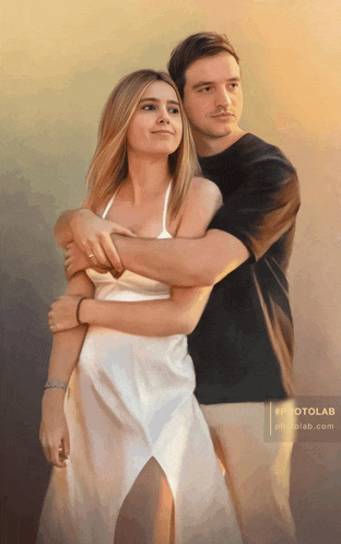 a painting of a man and a woman with the hashtag #protoli on the bottom