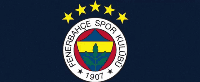 a logo for fenerbahce spor kulubu 1907 is shown on a dark blue background