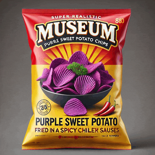 a bag of purple sweet potato chips with a bowl of them