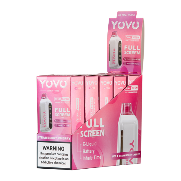 Strawberry Cherry YOVO Ultra 18000 5-Pack