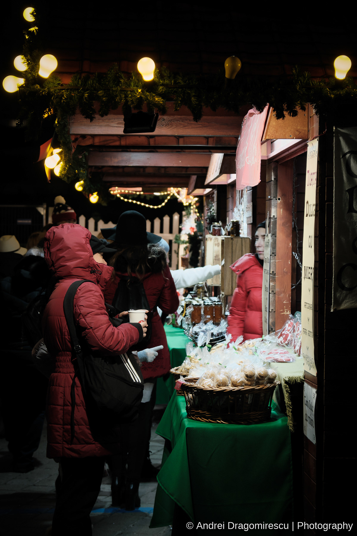 Christmas Fair Urban city bucharest romania Street lights night christmas fair