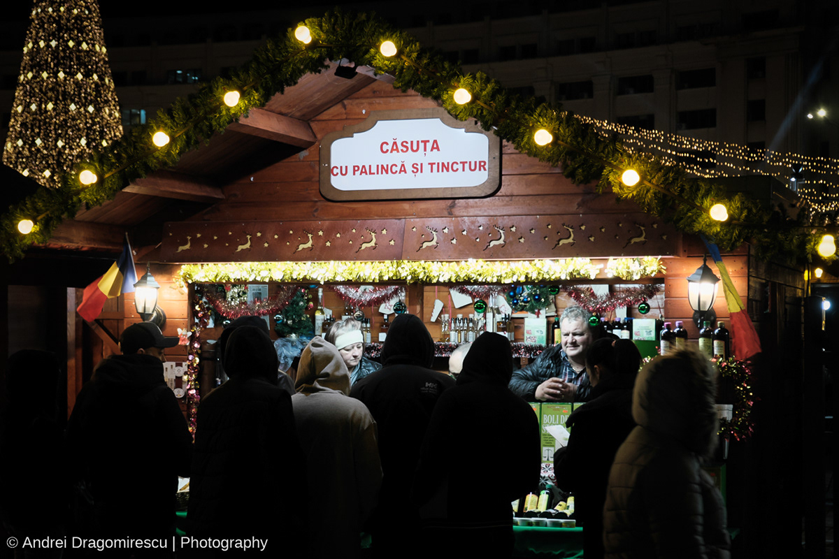 Christmas Fair Urban city bucharest romania Street lights night christmas fair