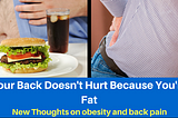 Your Back Doesn’t Hurt Because You’re Fat: New Thoughts on Obesity and Back Pain