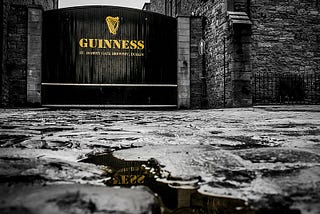 A photograph of the doors to the Guinness Brewery in Dublin, Ireland